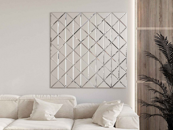 ТРЕУГОЛЬНАЯ ЗЕРКАЛЬНАЯ ПЛИТКА С ФАЦЕТОМ На фото ТРЕУГОЛЬНАЯ ЗЕРКАЛЬНАЯ ПЛИТКА С ФАЦЕТОМ