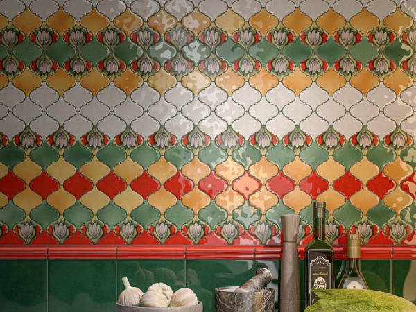 Плитка ТОСКАНА: АРАБЕСКИ (Kerama Marazzi) На фото Плитка ТОСКАНА: АРАБЕСКИ (Kerama Marazzi)