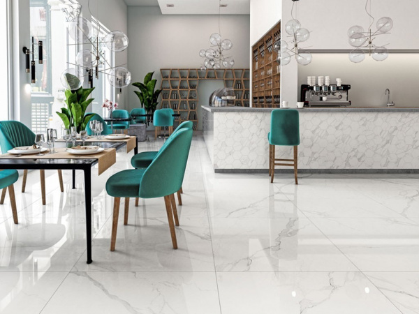 На фото Плитка WHITE MARBLE(Tuscania Ceramiche)