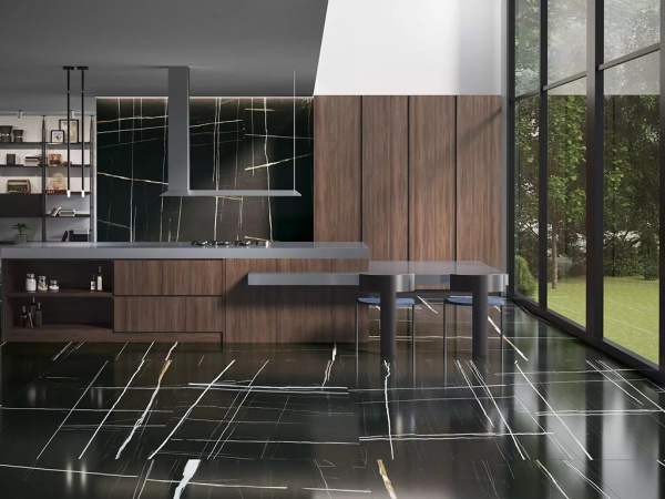 На фото Плитка СУПЕРМАКСИ: MARBLE САХАРА (Kerama Marazzi)