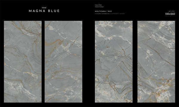 Керамогранит  MAGNA BLUE BIG SIZES (TAU Ceramica) На фото Керамогранит MAGNA BLUE BIG SIZES (TAU Ceramica)