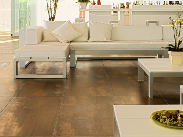На фото Керамогранит CORTEN (TAU Ceramica)