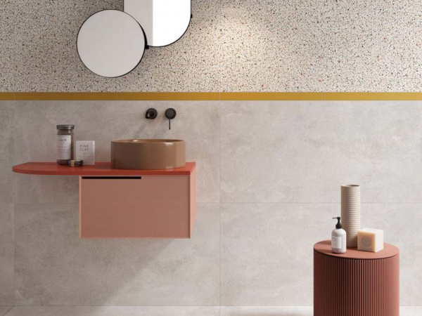 На фото Плитка BLEND CONCRETE (ABK Ceramiche)