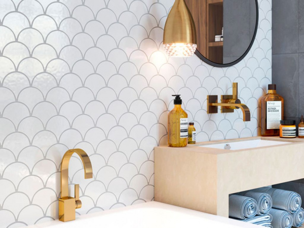 На фото Мозаика FAN & LATERN & PENNY ROUND (StarMosaic)